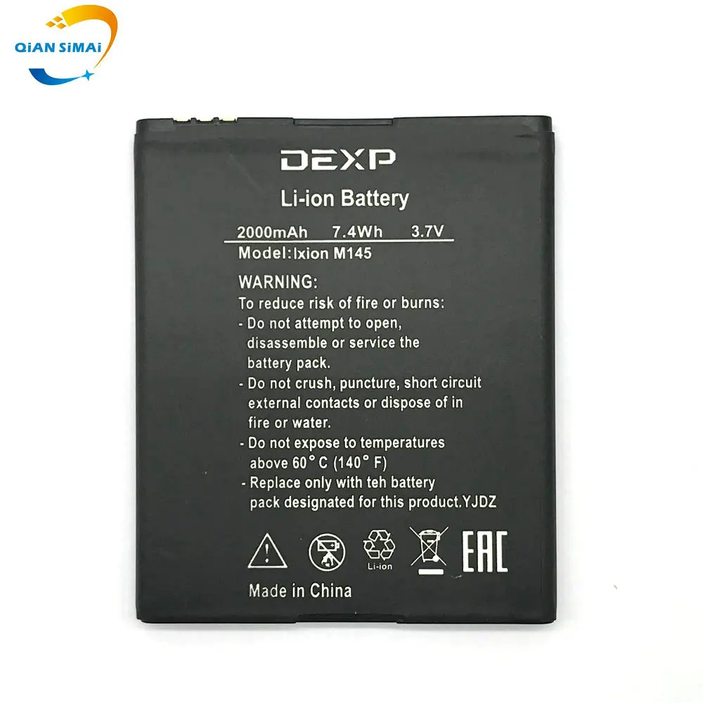 5 шт. новый 100% высококачественный аккумулятор Ixion M145 для DEXP мобильный телефон в