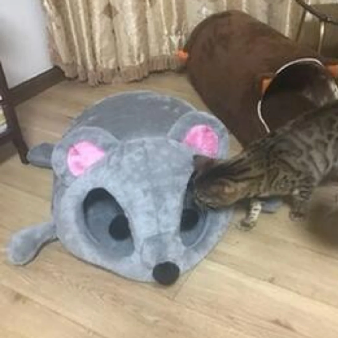 Лучшая осенне-зимняя собачья будка утепленная кошка дом диваны мультфильм мышь форма домашнее животное гнездо кошка кровать-туннель ветрозащитная кровать для домашних животных