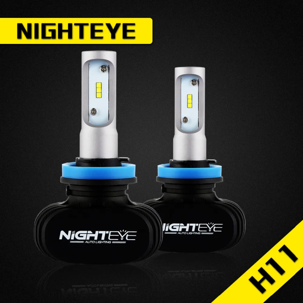 NIGHTEYE супер яркий H11 50 Вт 8000LM 6500 к CSP светодиодный фар автомобиля противотуманный