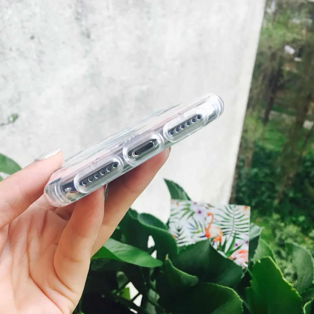 Netarlier воздушной подушке мягкий чехол для iPhone 6 6s Hello летом Latters цветок Фламинго