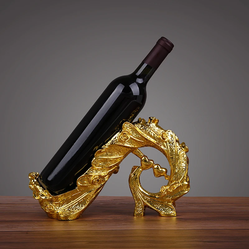 

1 PCS Red wine rack ornaments European style minimalist artwork home living room wine gifts (Without bottles and cups) LU718356