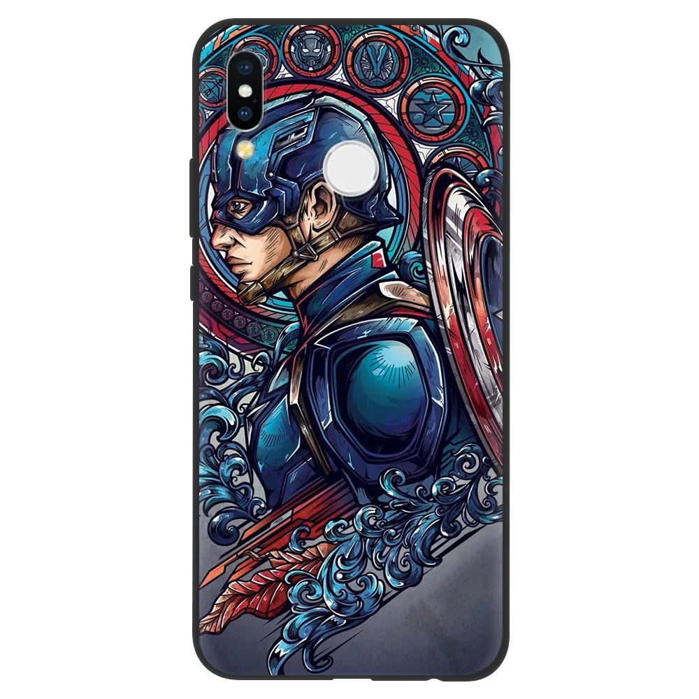 Мягкий ТПУ чехол Marvel черного цвета для huawei P30 mate 20 10 P20 P8 P9 P10 Lite Mini Pro Honor 8X10 Play P Smart чехол Fundas