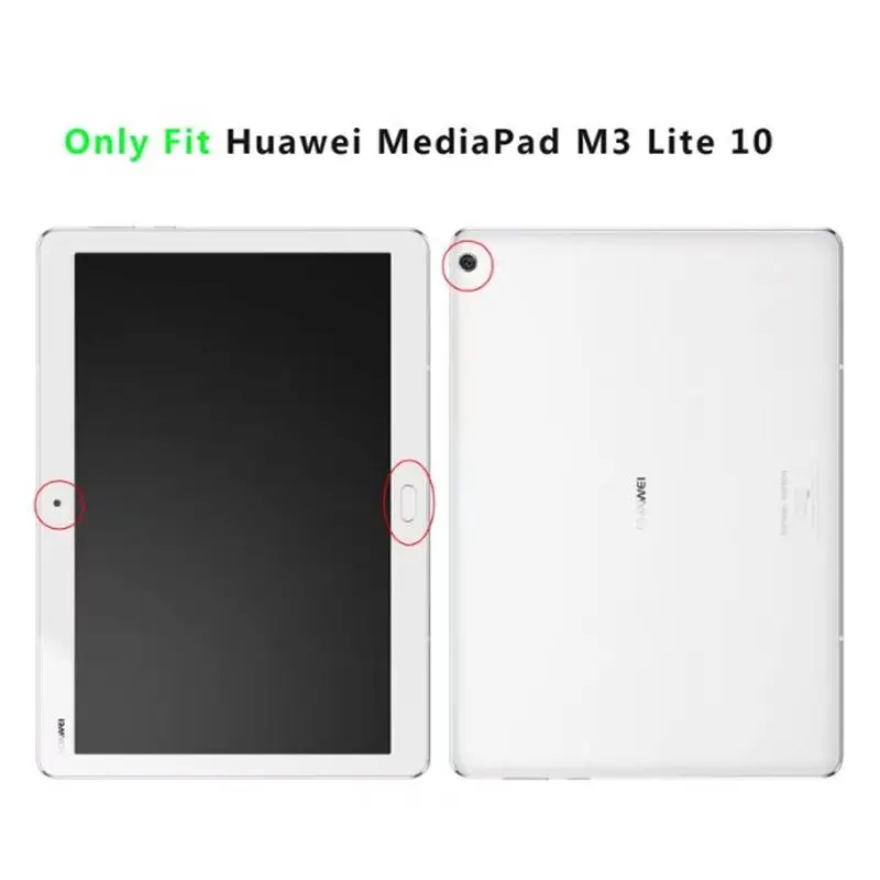 Чехол для Huawei mediapad m3 lite 10 чехол планшета с диагональю 1 дюйма подставкой из