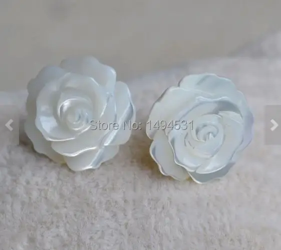 Рождественский подарок ювелирное изделие серьги-гвоздики белая ракушка серьги с