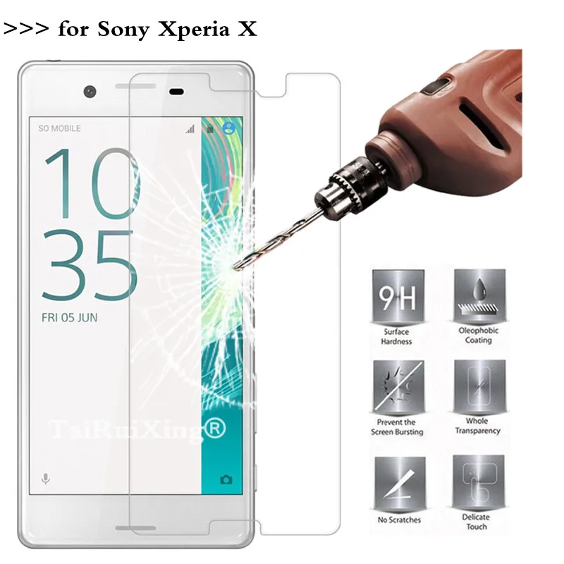 (TaiRuiXing) Защитная пленка для экрана 0 3 мм 9H 25D Премиум Закаленное стекло Sony Xperia X F5122