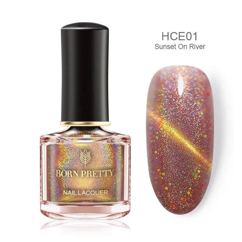 BP-HCE01 BORN PRETTY 6 мл хамелеон 3D магнитный лак для ногтей с эффектом «кошачий глаз» Aurora серия маникюрный лак для ногтей Магнитная черная основа - Цвет: BP-HCE01