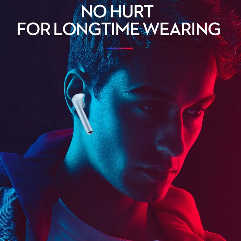 TWS с Pop up 5,0 Беспроводная bluetooth-гарнитура для iPhone всех смартфонов с зарядным устройством 3D стерео Спортивные Беспроводные наушники