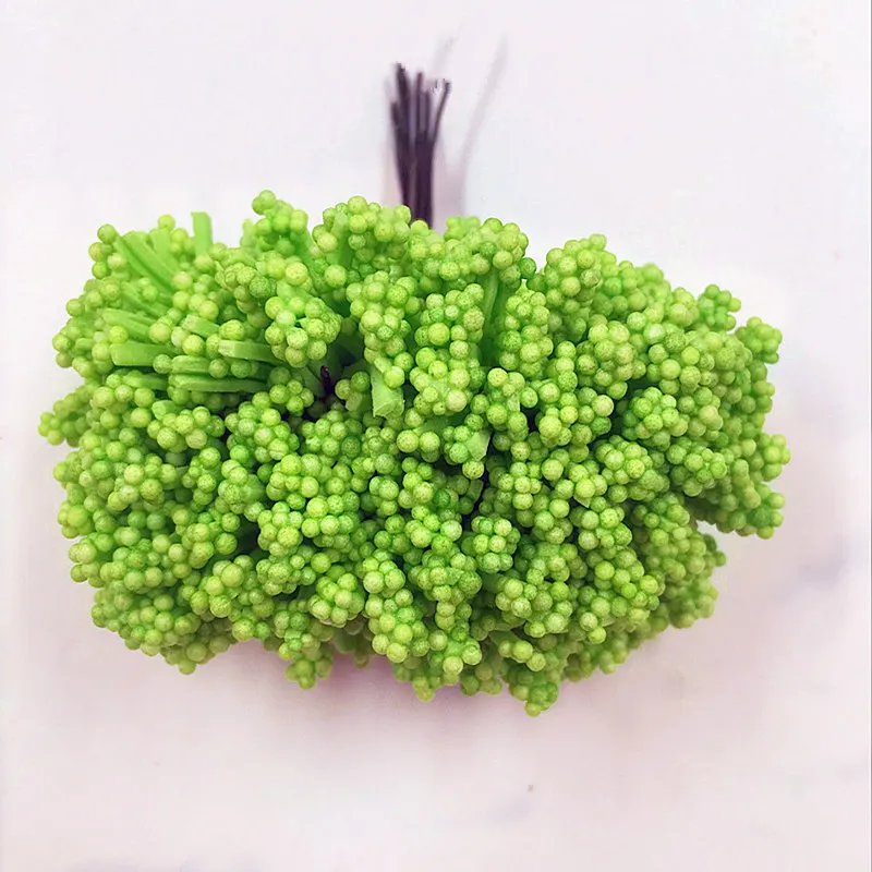 green 144 шт(8 см/Набор искусственных букетов по всему небу с изображением звездного лука и цветов пузырьков/свадебное платье ручной работы - Цвет: green
