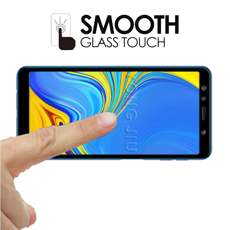 Закаленное стекло с полным покрытием для Samsung Galaxy A7 2018 9H защитное защитой от