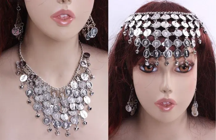 Индийский комплект для танца живота ожерелье повязка на голову головной убор