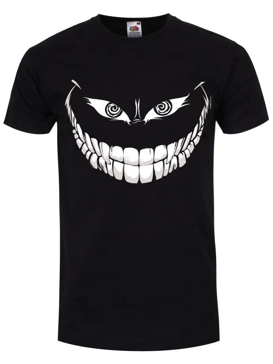 

Crazy Monster Grin Men's Black T-shirt Men T Shirt Print Cotton Short Sleeve T-Shirt 2018 New Fashion Men'S Top Tee