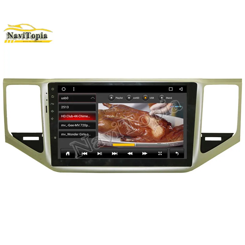 NAVITOPIA 1024*600 четырехъядерный/Восьмиядерный 2G + 32G Android 8 1 автомобильный DVD gps для VW
