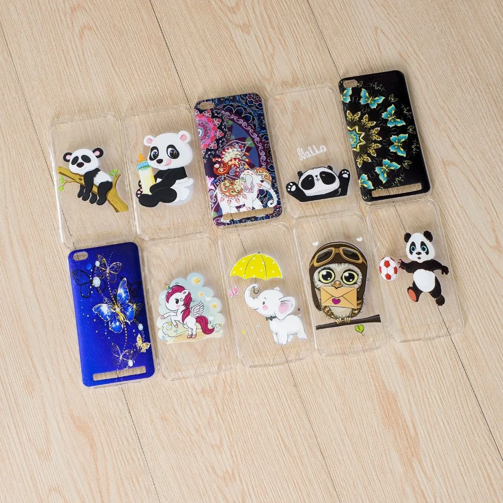 Для Fundas xiaomi Redmi 5A случае живопись мягкая ТПУ прозрачный телефон задняя крышка для