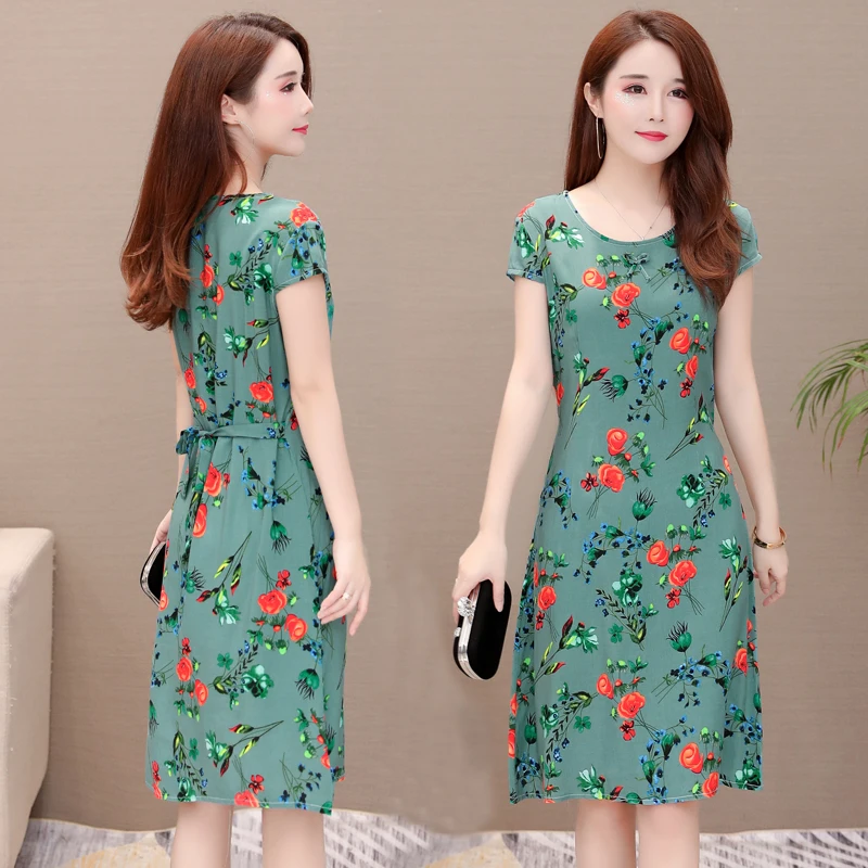 Женские платья новинка 2019 Летний стиль модный Свободный сарафан средней длины с