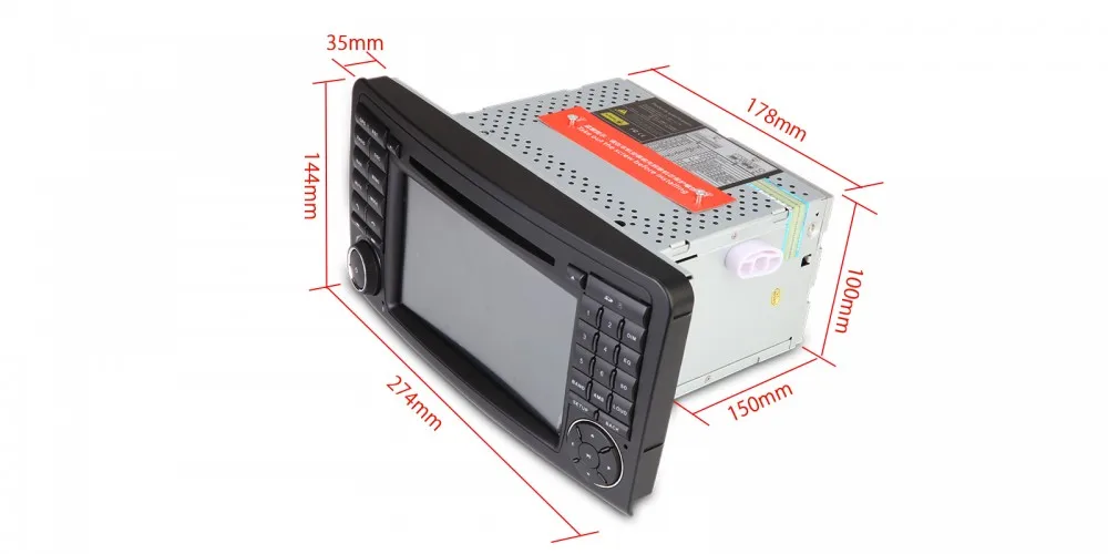 Подходит для Mercedes Benz Ml Класс W164 GL Class X164 Android 5.1 OS Quad Core 1024*600 HD Сенсорный Экран В Тире