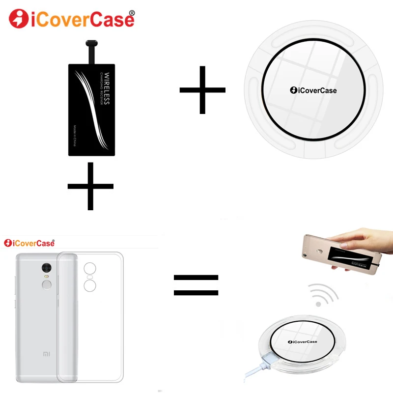1 Беспроводное зарядное устройство Qi для Xiaomi Redmi Note 5 Note5 5 Plus, чехол, беспроводное зарядное устройство, внешний аккумулятор, зарядная площадка, приемник, мягкая задняя крышка - Цвет: 1