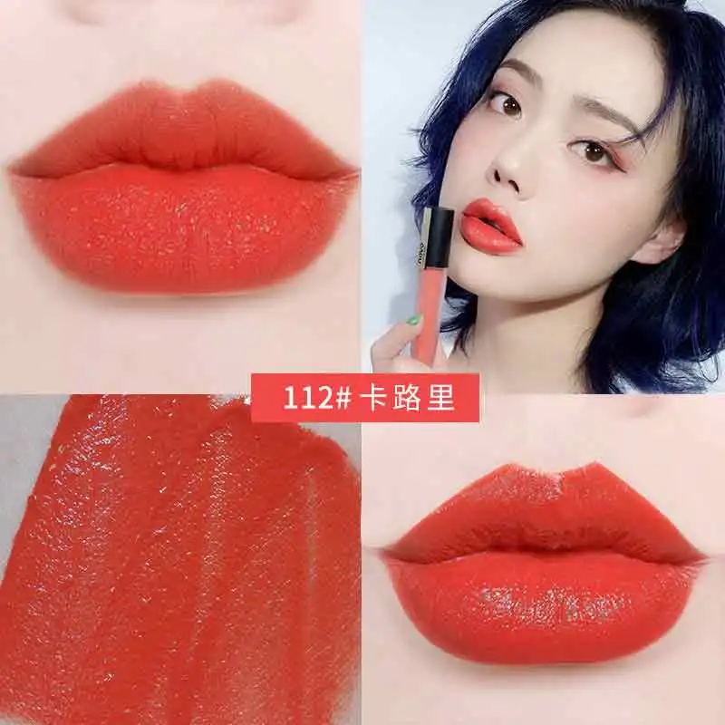 112 Novo velvet matte lip gloss Pen shape long lasting waterproof sexy red beans batom nude brown lip tint moisture lipstick BN162 - Цвет: 112