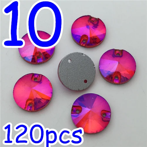 10mm Rivoil 120pcs Блестящие Lt Siam красные из цветного стекла кристалл для нашивки каменные капельки слез с плоской основой Rivoli Navette овальные Tri-angle космические швейные стразы - Цвет: 10mm Rivoil 120pcs