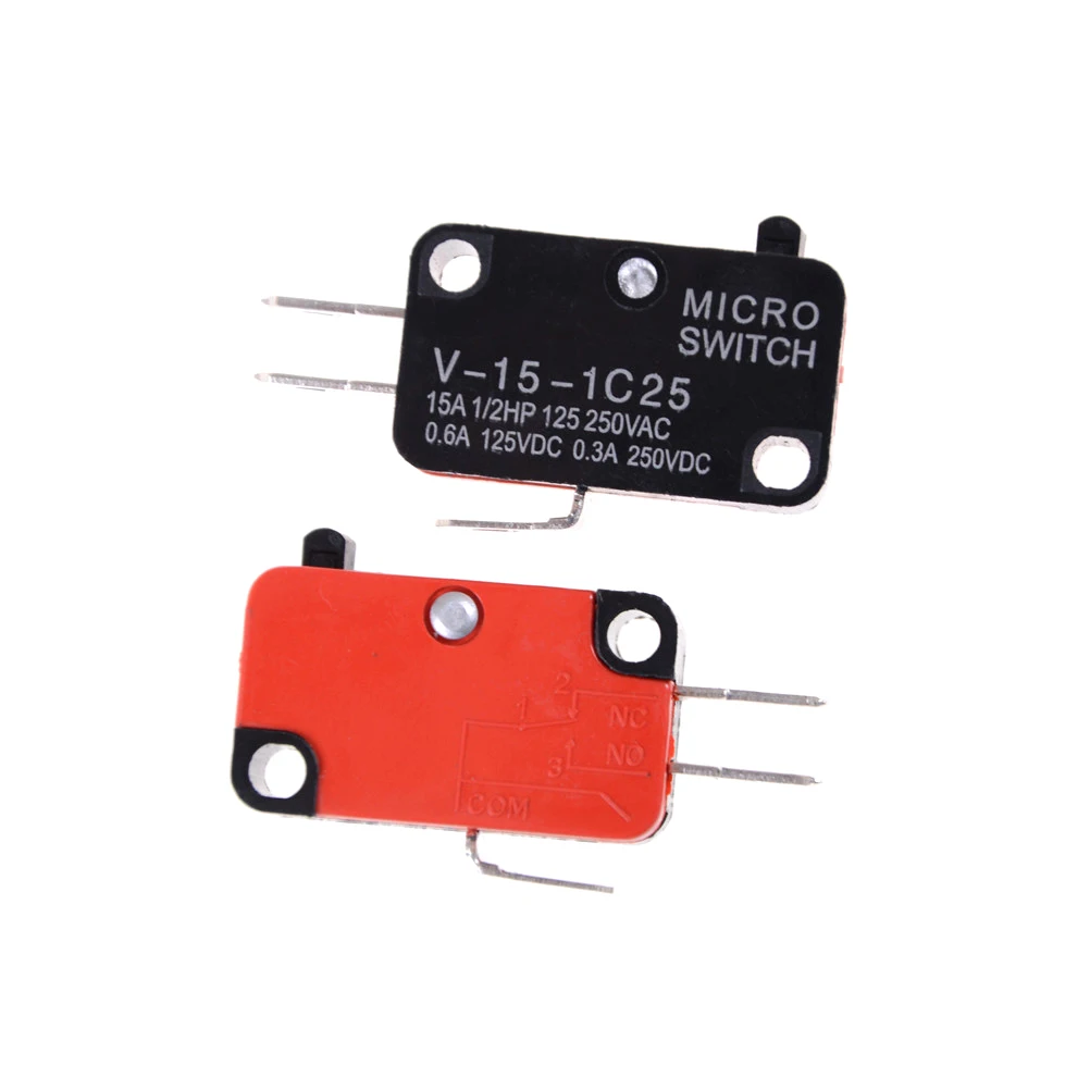 

5pcs/lot 250V 16A Microwave Oven Door Arcade Cherry Push Button Micro Switch V-15-1C25 SPDT 1 NO 1 NC