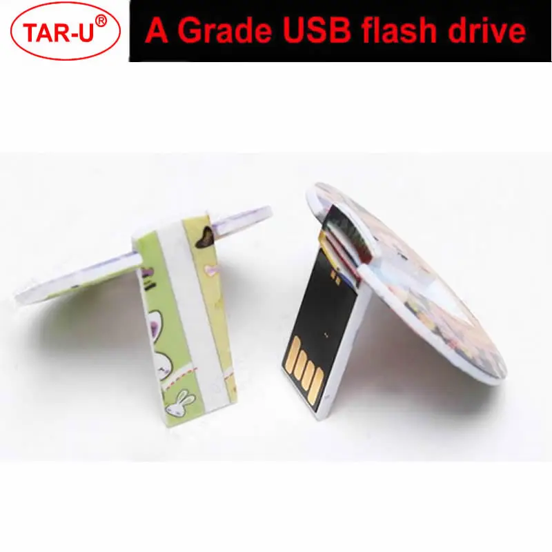 Бесплатная доставка DHL: 64 Гб круглая кредитная карта usb флэш накопитель с