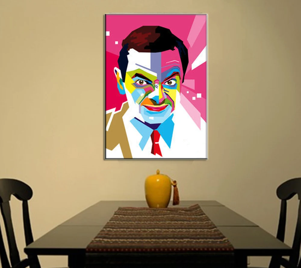 Ручная роспись классический ТВ индивидуальный бобовый холст абстрактный