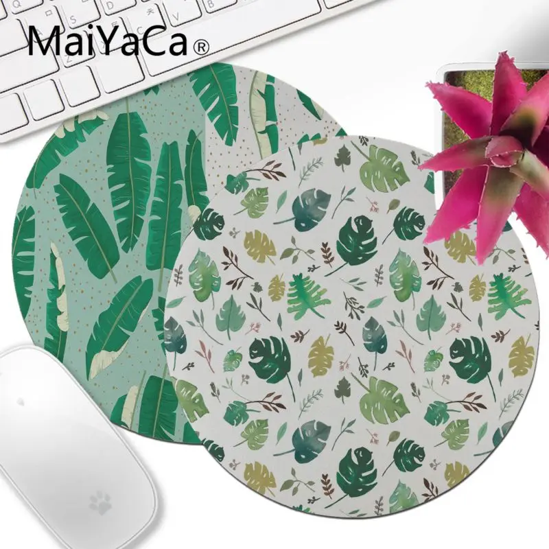Новый дизайн MaiYaCa клавиатура с узором зеленых листьев коврик для стола