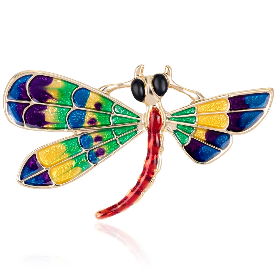 

Charm Fashion Colorly Enamel Dragonfly Brooch Pin Decorative Garment Accessories Animal Brooch for Women Gift XZ060