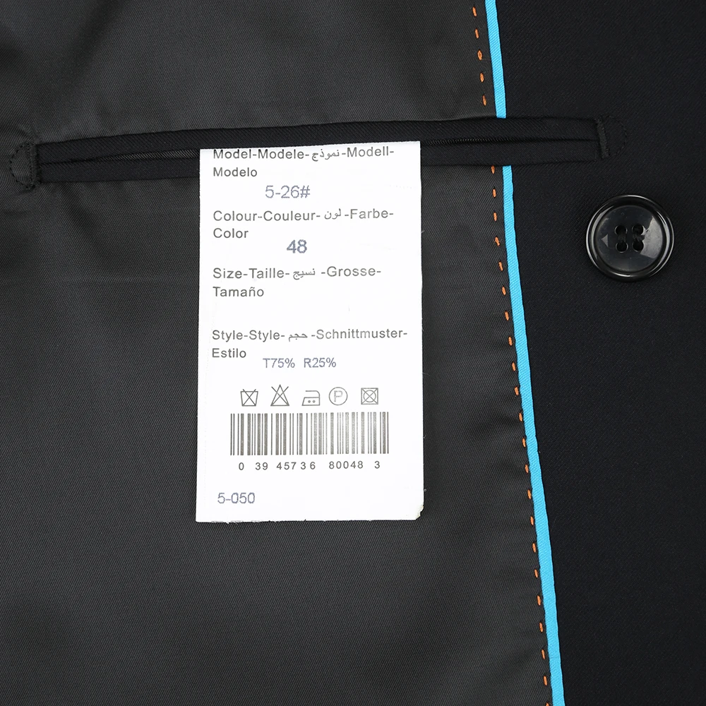 Черный двубортный мужской костюм свадебные костюмы платье повседневный деловой