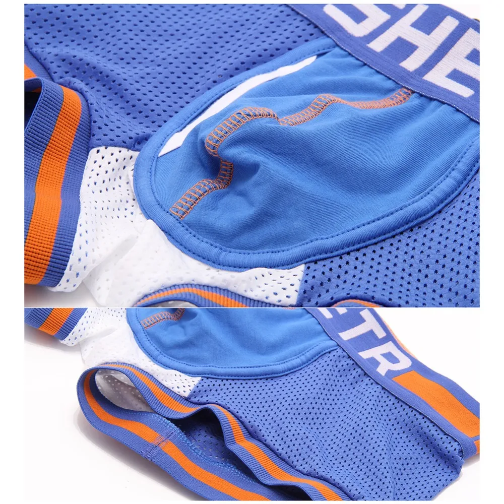

Men underwear boxers BSHETR Brand 2018 new Sexy Mesh male panties 3 Color men boxers shorts sexy Gay slip breathable underpants