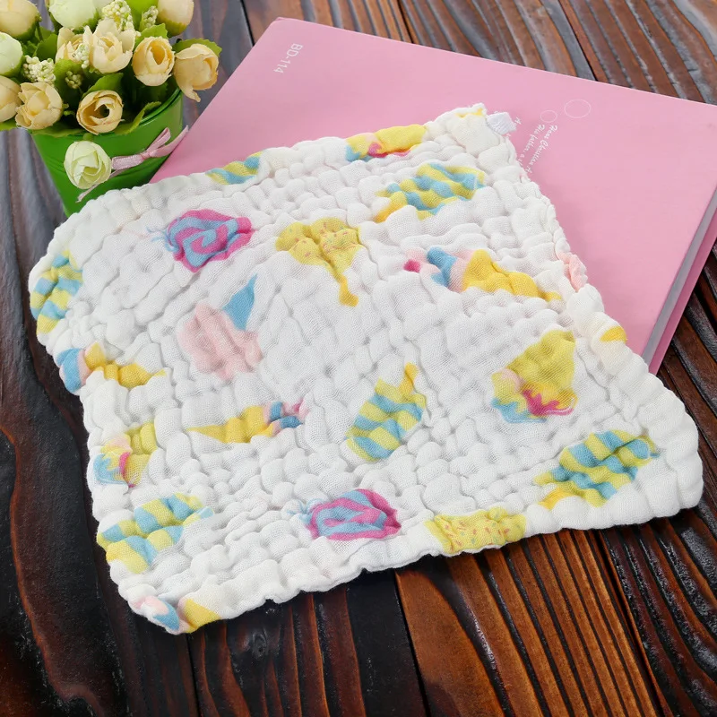 Baby Towel Cotton Six Layers of Medical Gauze Children Handkerchief Cloths Free Shipping Soft for Infant Hook | Детская одежда и