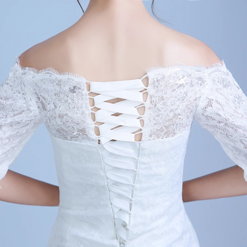 DongCMY 2021 Новое поступление белого цвета Русалка на шнуровке Платье vestido de noiva