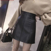 leather sexy mini skirt black pencil pu a line faux skirts winter clothing women plus size jupe office korean harajuku cute xxl