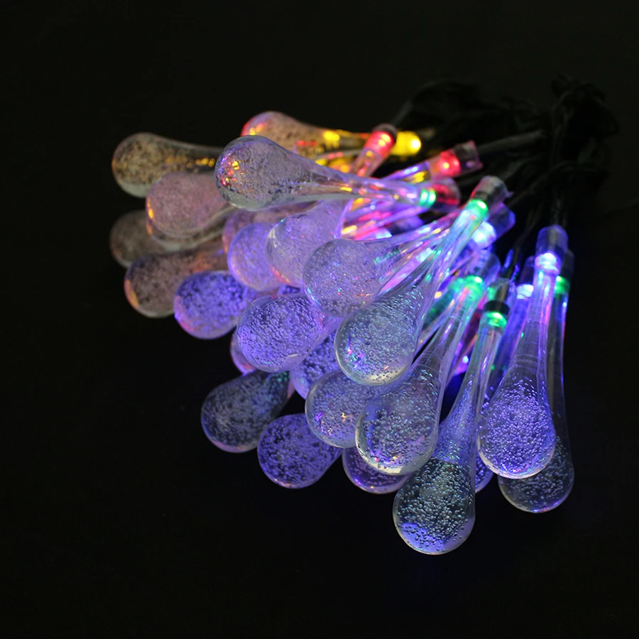 Уличная гирсветильник на солнечной батарее 5 м 20 светодиодов в виде сосулек