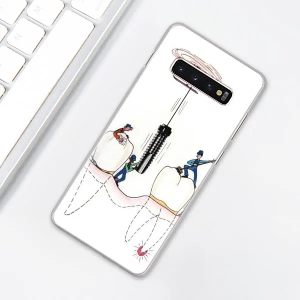 008 Стоматолог зубов чехол для телефона для samsung Galaxy S10e S10 плюс S7 S8 S9 Plus, Note 8, 9, 10, плюс S10 5G M20 M30 жесткий чехол Coque - Цвет: 008