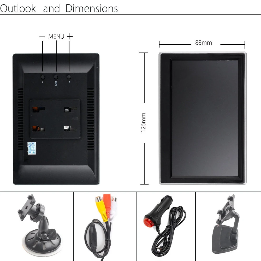 Автомобильная парковочная система заднего вида с 5 &quotЖК монитором TFT + 7