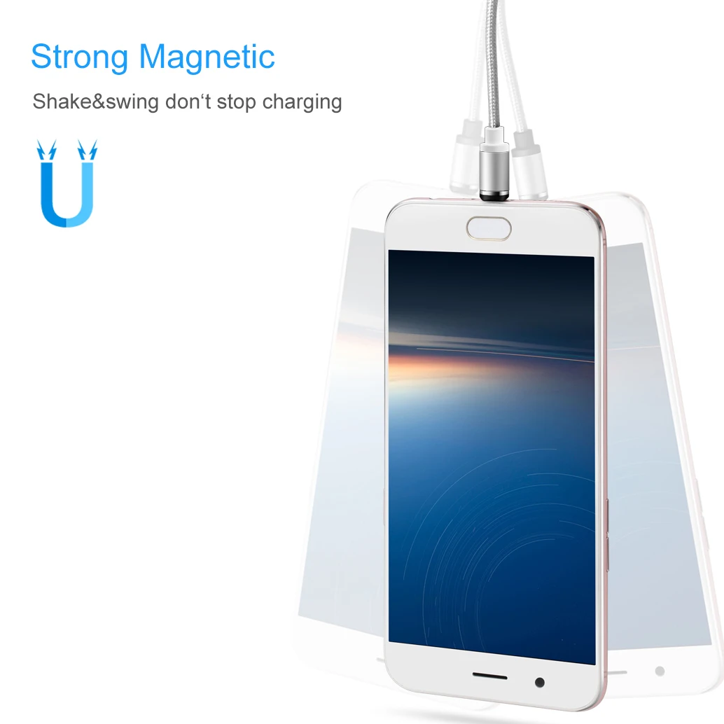 Магнитный зарядный кабель USB Type-C для Xiaomi Mi 9T 9 SE Mi8 Lite A2 6X 6 Mix 3 2 2S MiPad 4 Max A1 5X |