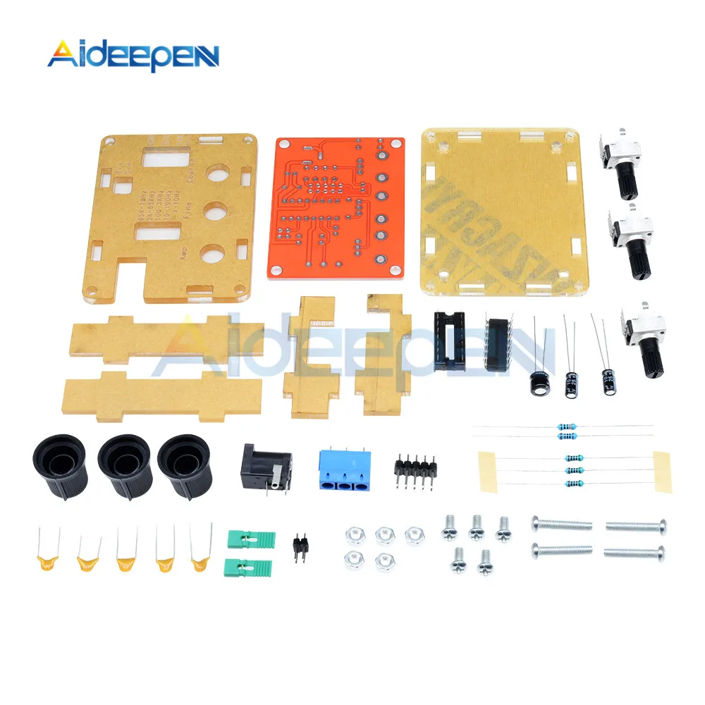 XR2206 функция генератор сигналов DIY Kit синусоидальный треугольник квадратной волны Функция генератор с акриловым защитный чехол