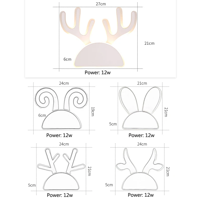 

Cartoon white modern led wall lamps iron acrylic wall light bedroom light bedroom lamp applique murale luminaire wandlamp