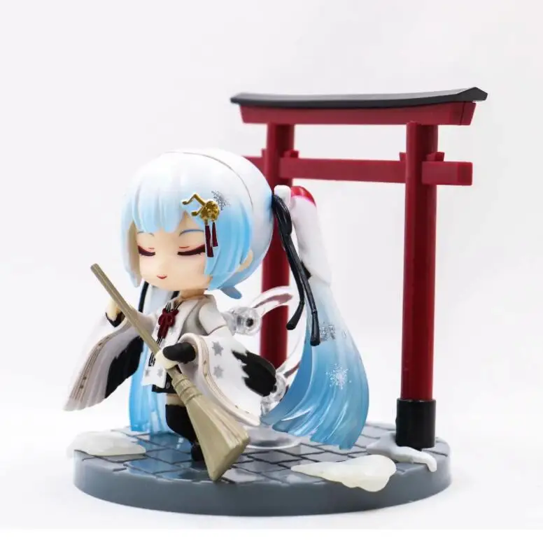 10 см аниме фигурки Хацунэ Мико Снежный журавль nendoroid Хацунэ Мику фигурка Коллекция Модель игрушки для детей подарки на день рождения