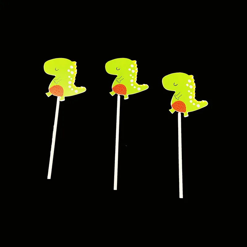 

6pcs/lot Dinosaur cake topper kids birthday party decorations Dinosaur cupcake toppers Dinosaur theme cake decorations