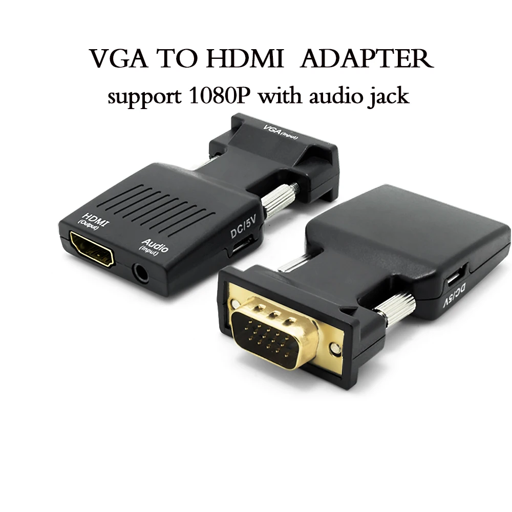 VGA в HDMI адаптер конвертер с аудио (ПК источник выхода к телевизору/монитору