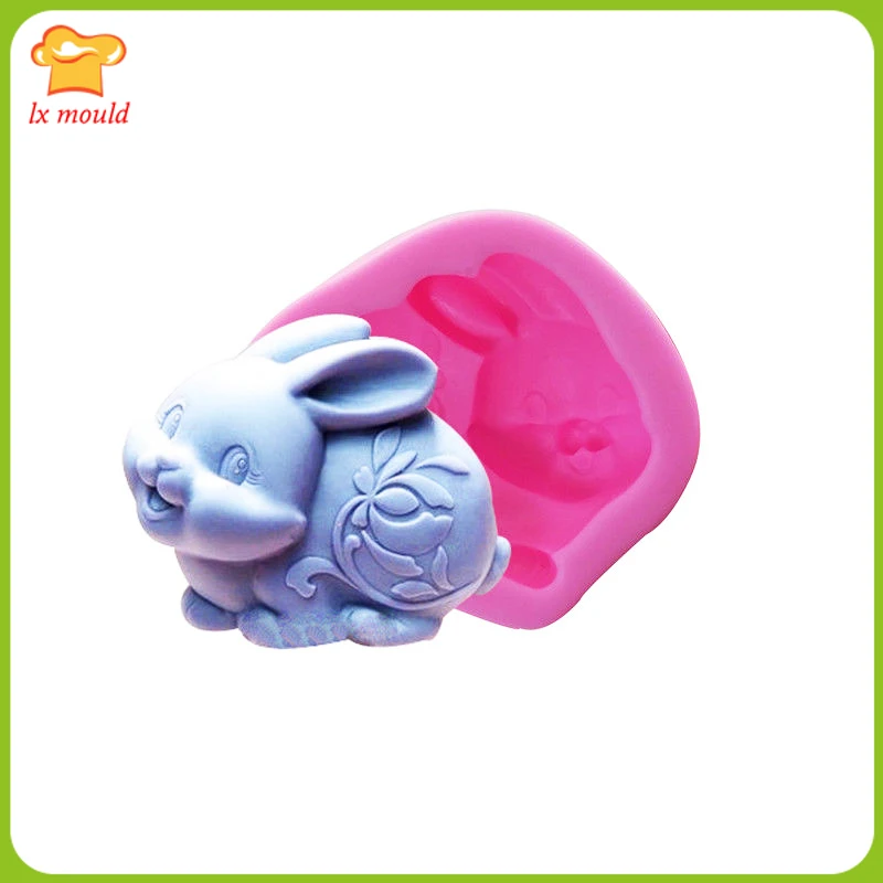 

Rabbit Cake Candy Chocolate Mould Animal Molds Silicone Mold Handmade Soap Candle Mold