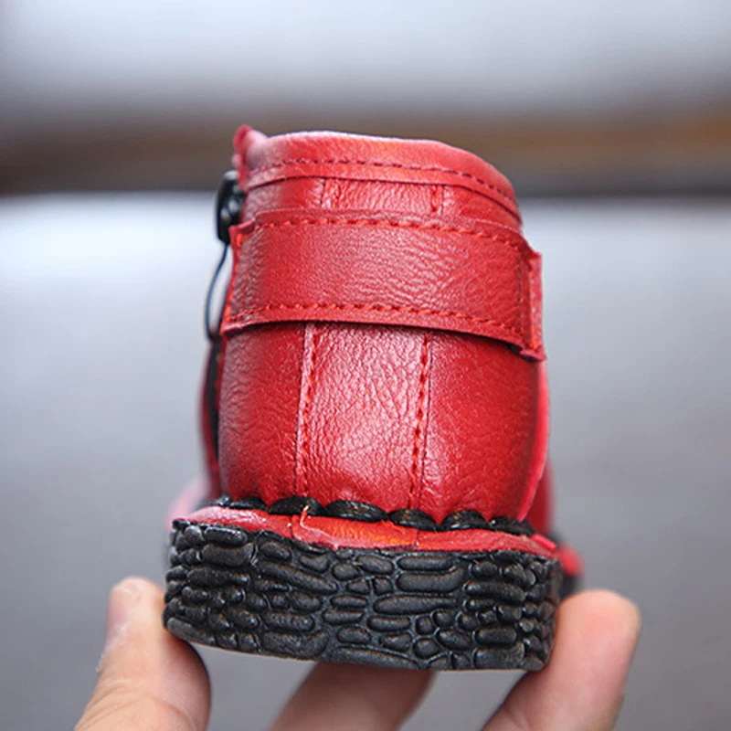 Girls Boots Autumn Winter Children Boys Fashion Warm Baby Shoes Sneakers Waterproof Kids Leather | Детская одежда и обувь