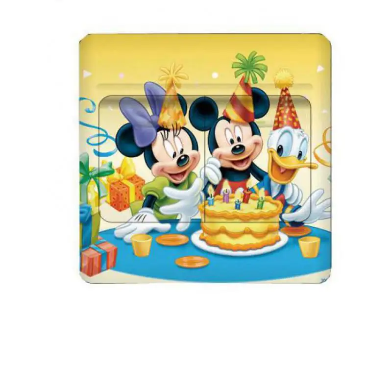 1 шт. переключатель Стикеры Микки и Минни Маус Мышь мультфильм стены s для детской