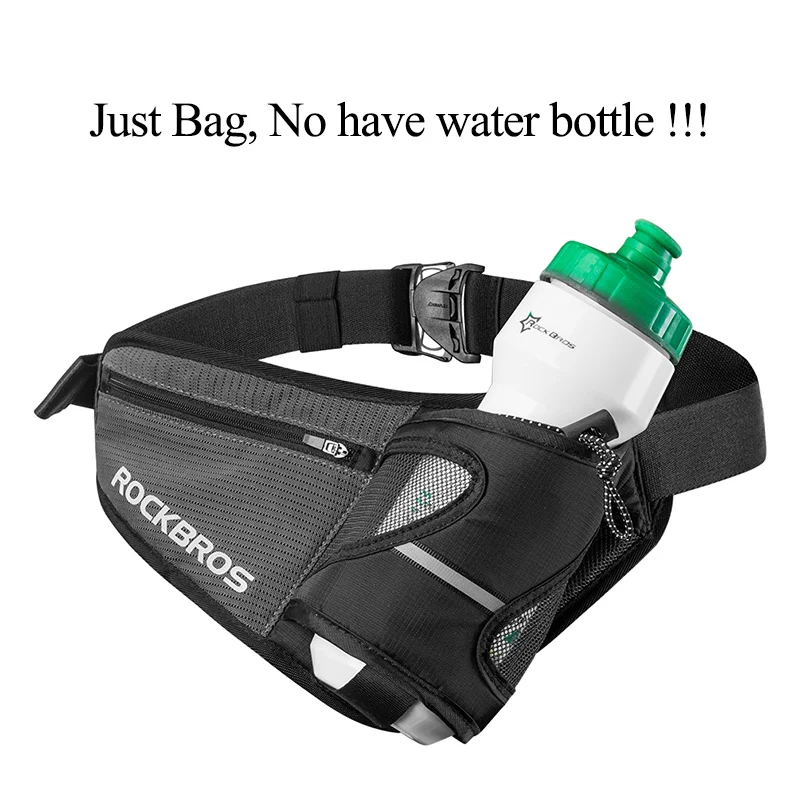 Only Bag ROCKBROS пояс для бутылки с водой Сумка светоотражающие скалолазание спортивные сумки Softback походы, кемпинг, катание на веосипеде путешествия Фитнес Бег поясная сумка - Цвет: Only Bag