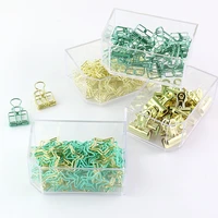 gold green colored thumbtack binder clips paper clip clamp office school binding supplies