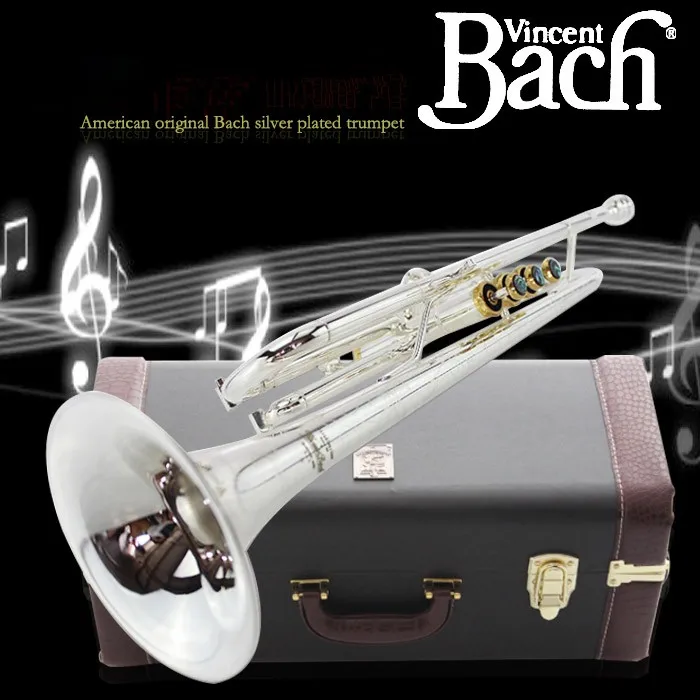 Настоящий Американский Bach B плоская труба музыкальный инструмент LR-197GS один динамик для начинающих