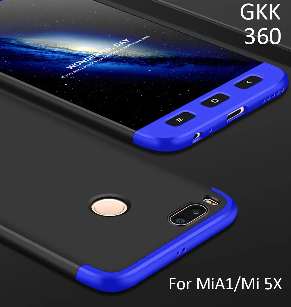 Чехол gkk для Xiaomi Mi A1 MiA1 360 полная защита чехол Mi5X кольцо держатель палец