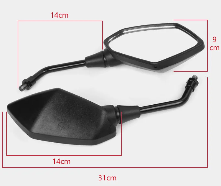 Зеркало заднего вида для мотоцикла выпуклое зеркало общий тип 8 мм 10 мм|Боковые