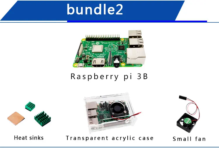 Raspberry Pi 3 Model B+/B посылка включает Raspberry Pi 3 Model B/B PLUS и чехол и радиатор